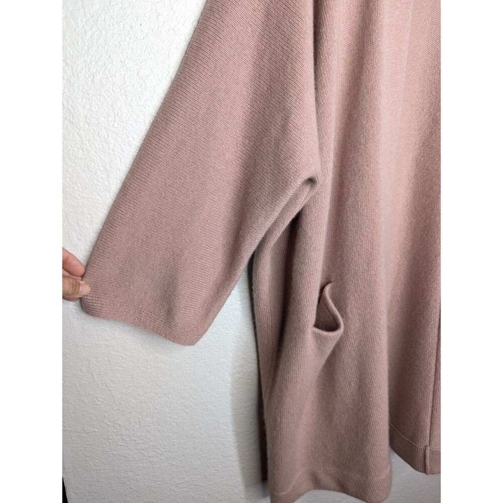 EUC Vince 100% Cashmere Open Front Cardigan Sz XS Pink Relaxed Soft Oversized - Picture 6 of 8